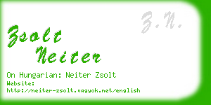 zsolt neiter business card